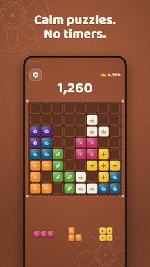 Screenshot: calm puzzles, no timers